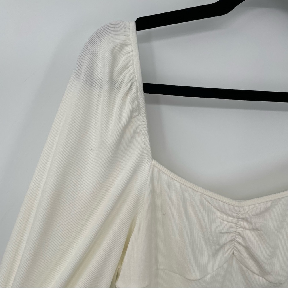 Pink Lily Cream Ribbed Knit Crop Top - Picture 5 of 10